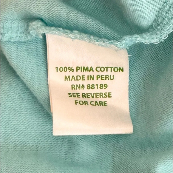 Lilly Pulitzer Ruffle Scoop Neck Sleeveless Top Size Large Pima Cotton Blue - Picture 7 of 8